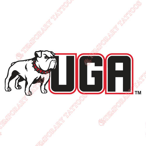 Georgia Bulldogs Customize Temporary Tattoos Stickers NO.4466